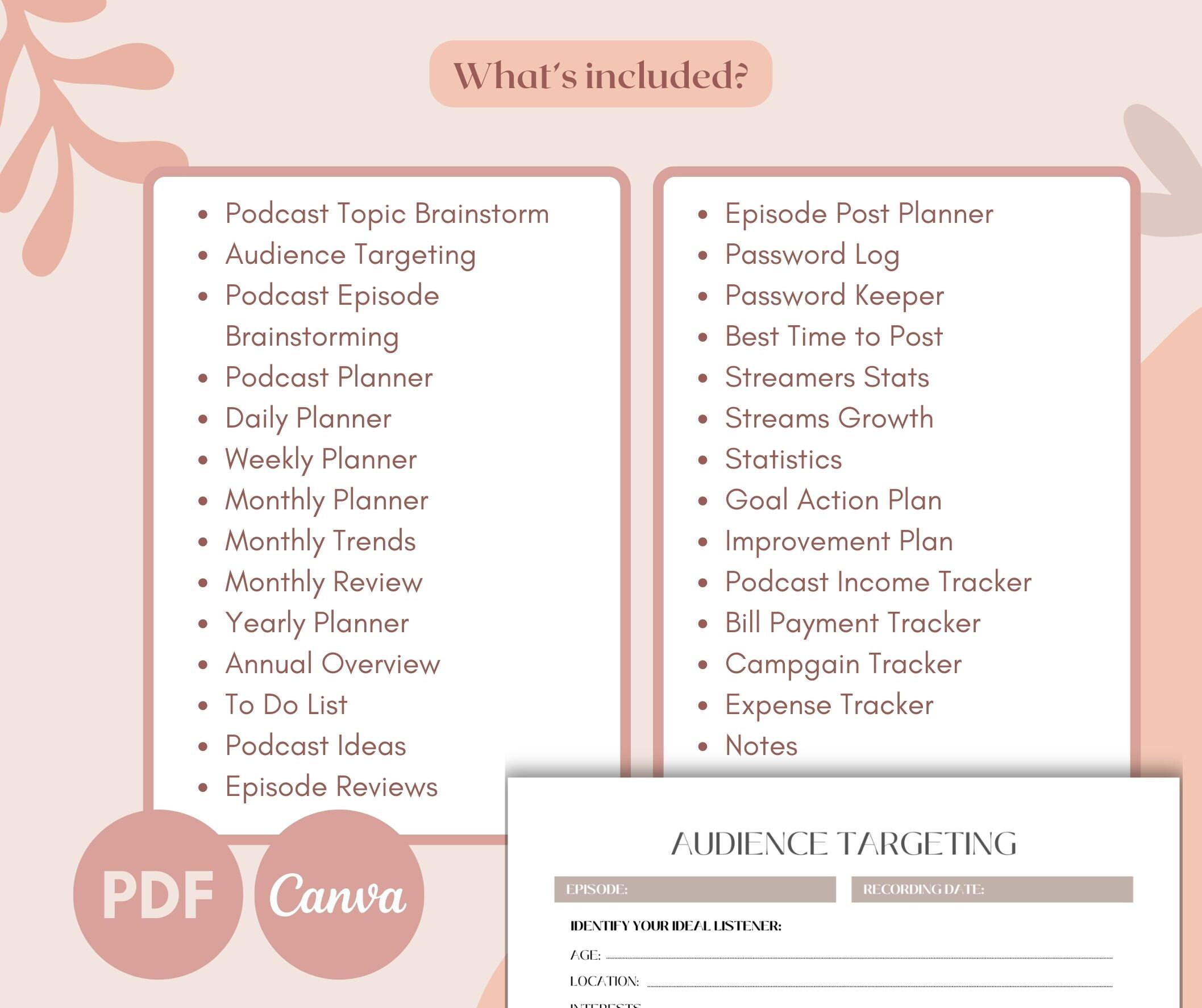 Podcast Script Worksheet.pdf Podcast Planner - Editable and Printable Bundle, Podcast Template ...