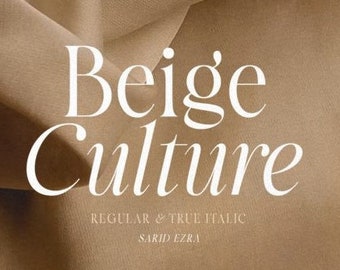 Beige Culture Font, Unique Handwritten Font, Classic Serif Font, Retro Calligraphy Font, Charming Font, Elegant Font, Procreate Font