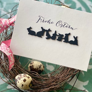 Lot de 2 cartes de Pâques – Salutations de Pâques – Cartes de vœux de Pâques, DIN A6 avec enveloppe, en option avec feuille intercalaire, pour le plaisir d'écrire et d'envoyer