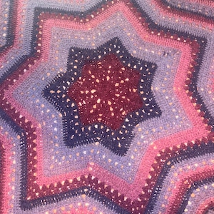 Handmade Crocheted &quot;6 Day Star Blanket&quot;