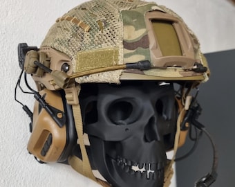 Skull Helmet Wall Mount Display Helmet Holder including mounting material - pivoting - Airsoft/Realsteel, motorcycle, fire department, various protective helmets