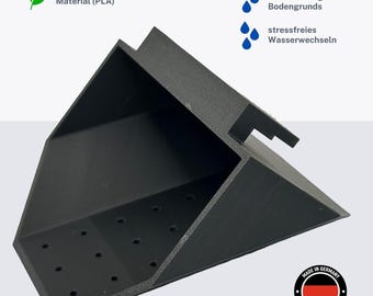 Aquarium diffuser – environmentally friendly filling aid for water changes made of PLA, suitable for all glass thicknesses