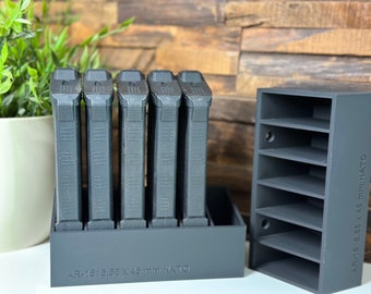 AR 15 M4 Magazine Holder Magholder MagStash Airsoft Reenactment magnetic alternatively screwable caliber indication various sizes