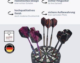 Dartboard stand - dart holder - gift - dart stand for arrows - steel darts and soft darts/e-darts