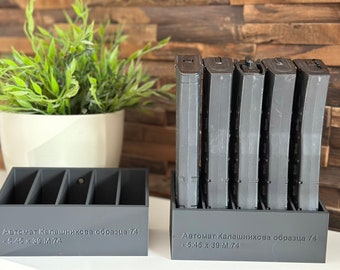 AK Kalashnikov magazine holder Magholder MagStash Airsoft Reenactment magnetic alternatively screwable caliber indication - various sizes/colors