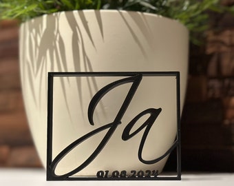 Wedding decoration table decoration wedding freestanding "YES" with date various sizes