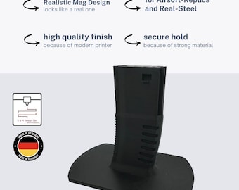 Weapon rack for AR-15 models – High-quality and sturdy weapon display made of airsoft and real steel with a realistic magazine and radio-controlled Magcatch.