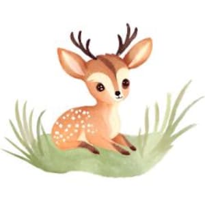 10 Rehkitze, Reh Cartoon, Illustration, druckbare Clipart, hochwertige JPGs, digitaler Download, Papiermodell, Journale