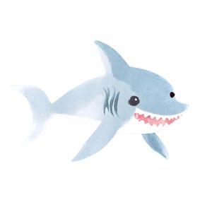 10 sharks, maritime Cartoon, Illustration, Printable Clipart, High Quality JPGs, Digital Download, Paper Craft, Journals