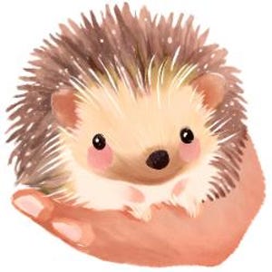 10 bébés hérissons à la main, dessin animé de hérisson, illustration, clipart imprimable, fichiers JPG haute qualité, téléchargement numérique, créations en papier, journaux
