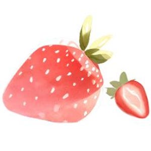 10 strawberries, strawberry Cartoon, Illustration, Printable Clipart, High Quality JPGs, Digital Download, Paper Craft, Journals