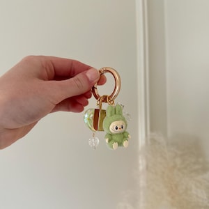 Green Labubu Keychain | Popmart Keychain | Luxury Labubu Keychain | Monsters Labubu Bag Charm | Mini Labubu Bag Charm | y2k aesthetic