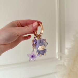 Purple Labubu Keychain | Popmart Keychain | Luxury Labubu Keychain | Monsters Labubu Bag Charm | Mini Labubu Bag Charm | y2k aesthetic