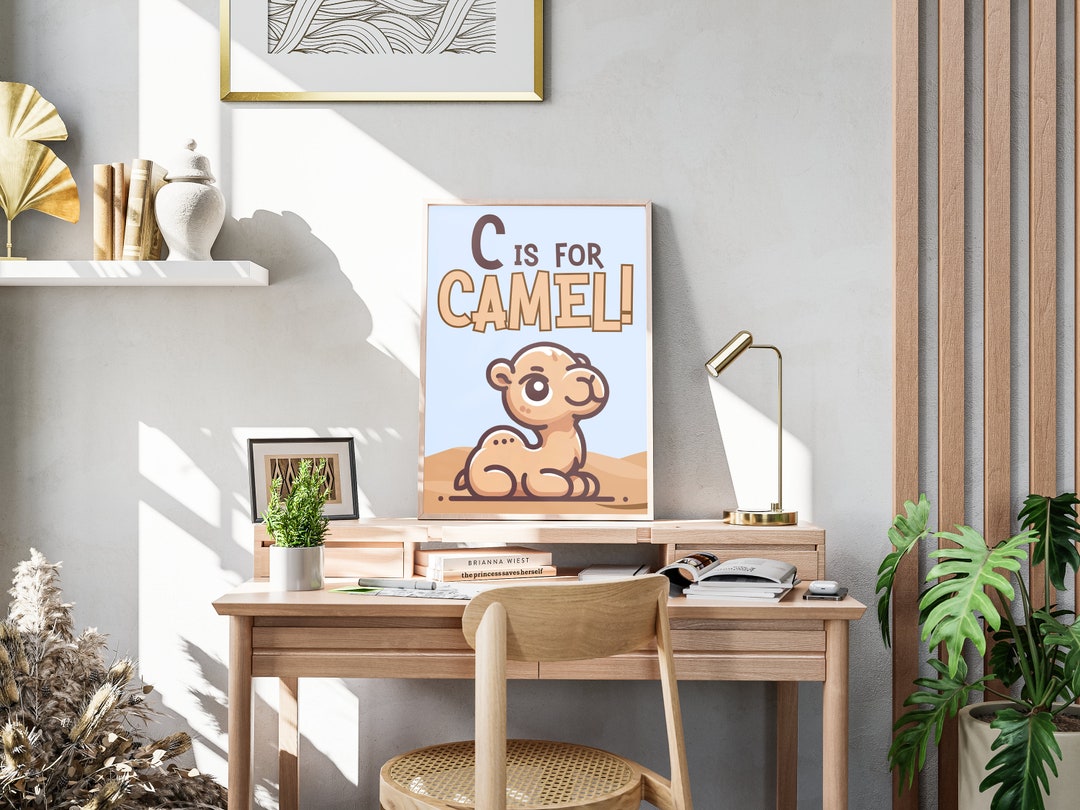 C is for Camel - Animal Alphabet Educational Wall Decor - Etsy