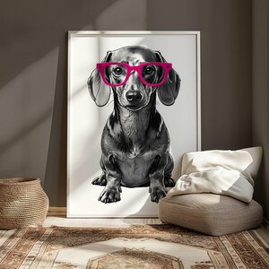 Dachshund Poster, Sausage Dog Gifts, Dachshund Dog Portrait, Dog Portraits, Gifts for Dog Lovers, Gifts for Dog Owners, digital download