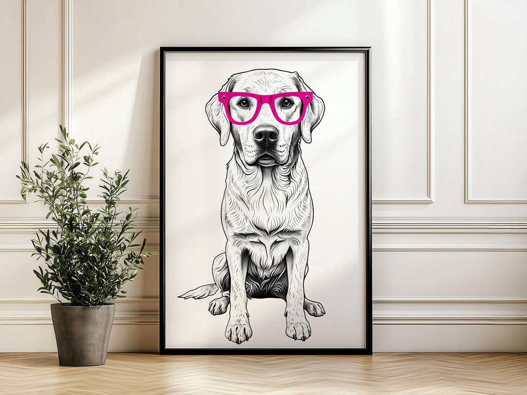 Labrador Poster, Labrador Gifts, Labrador Dog Portrait, Dog Gift, Dog ...