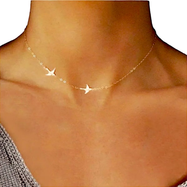 Dove Zircon Short Necklace