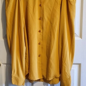 Casianet Vintage 80&#39;s Mustard Blouse s.12