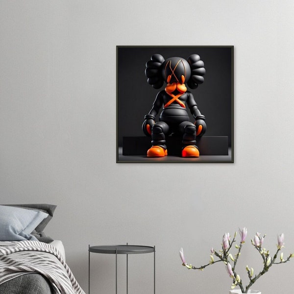 Metal Framed Poster Kaws Holiday Taipei Wall Art / Kaws Figuur Poster Print, Hypebeast Print, Moderne Kunst Poster, Home & Office Decor