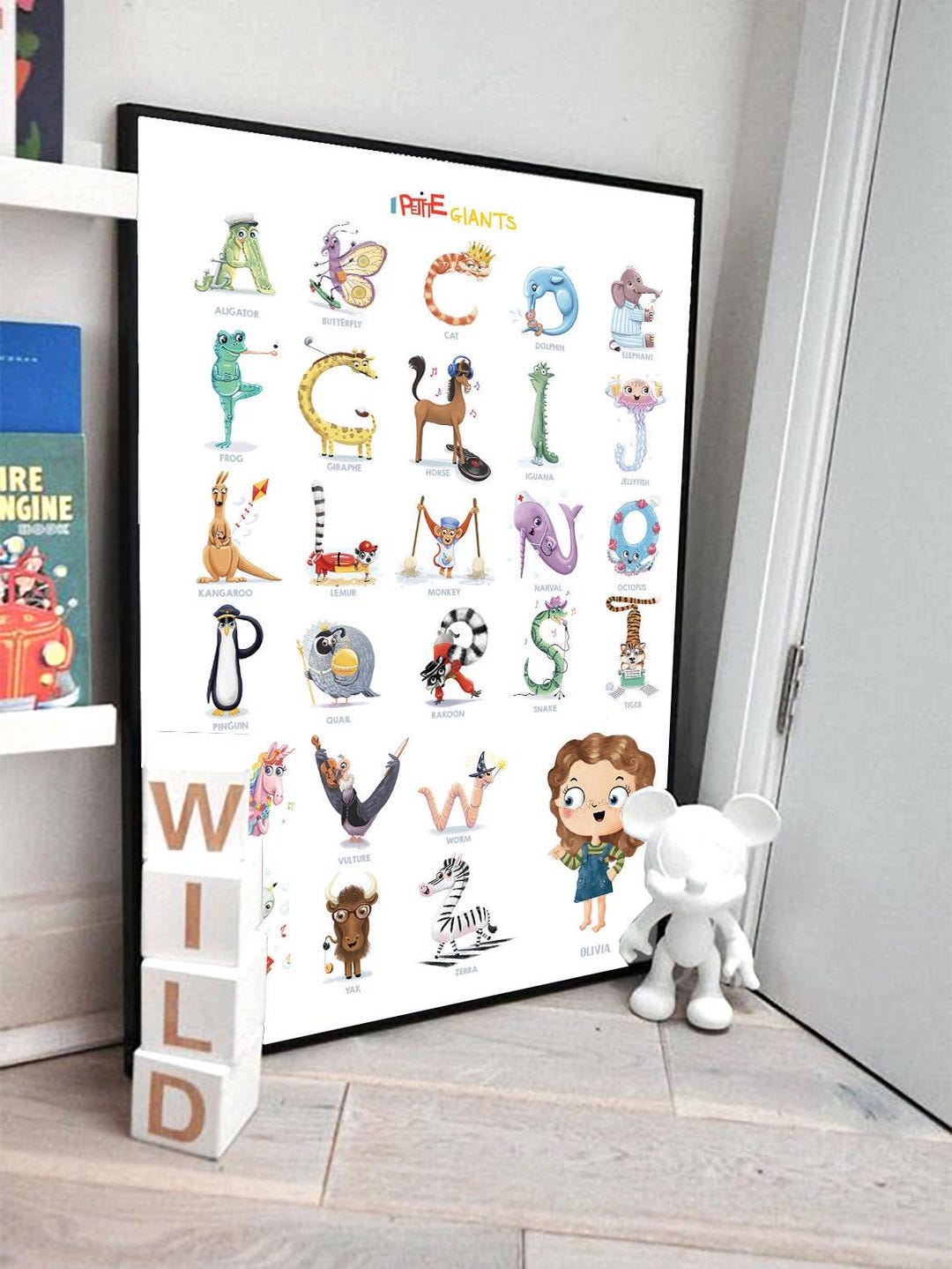 Personalized Alphabet Wall Art for Children Nursery Custom Name Print ...