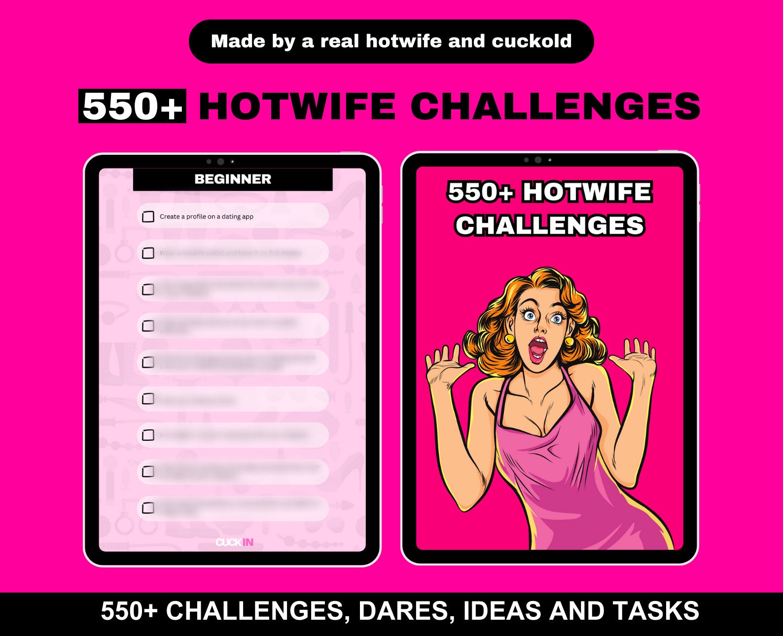 Hotwife Challenges 550+ Cuckold, Bull & Hotwife Dares, Tasks, Ideas