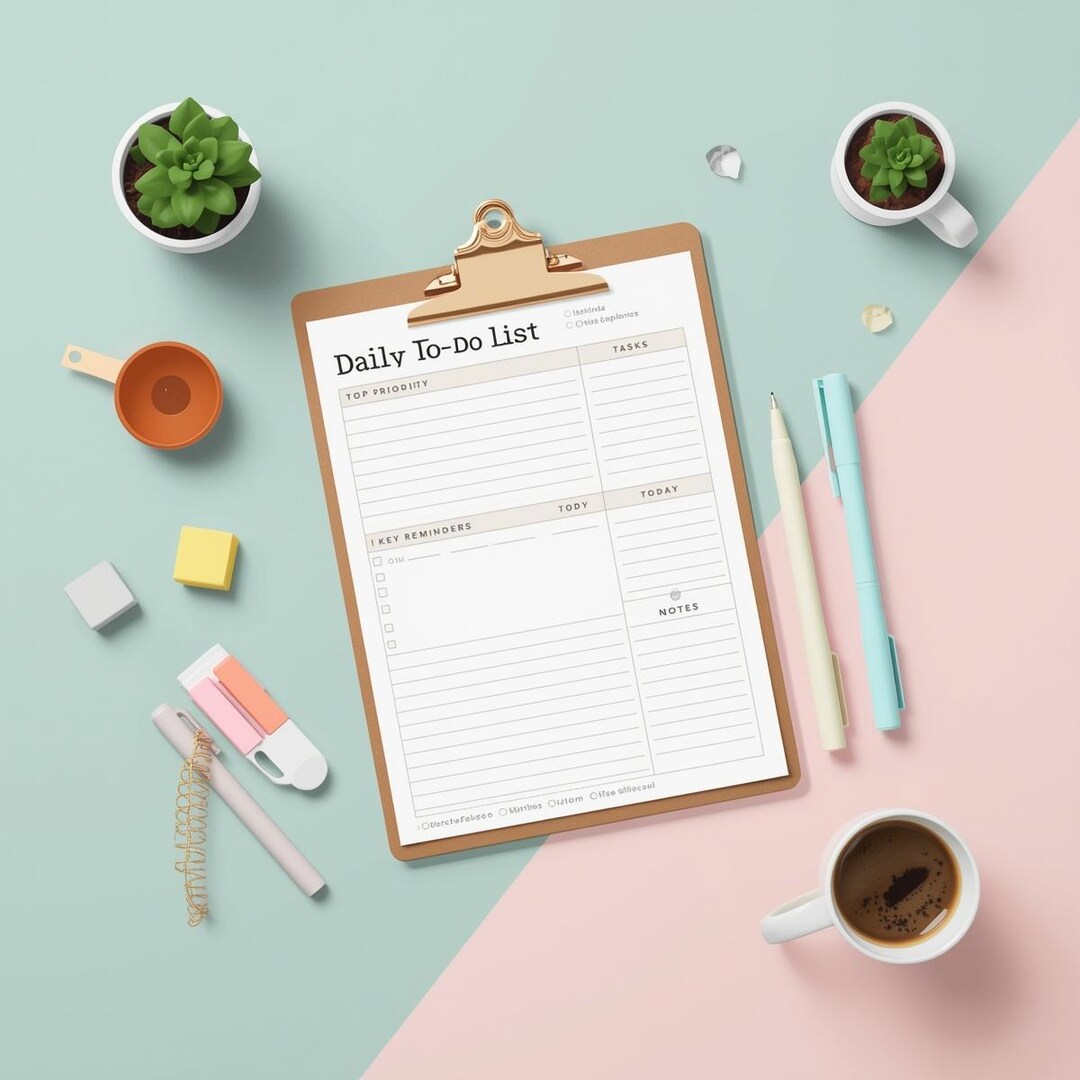 Teal Minimalist Daily Planner Printable Bundle | to Do List Designs - Etsy