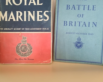 Weltkrieg 2 Vintage Buch x 2 - Die Royal Marines + Die Luftschlacht um England.