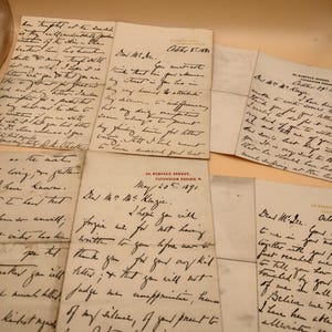 Carta X4 de William McNeill Whistler, década de 1880, hermano del artista James McNeill Whistler, guerra civil estadounidense