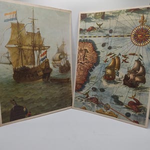 SS Nieuw Holland America Cruise Ship first class dinner menus x 2 from 1967