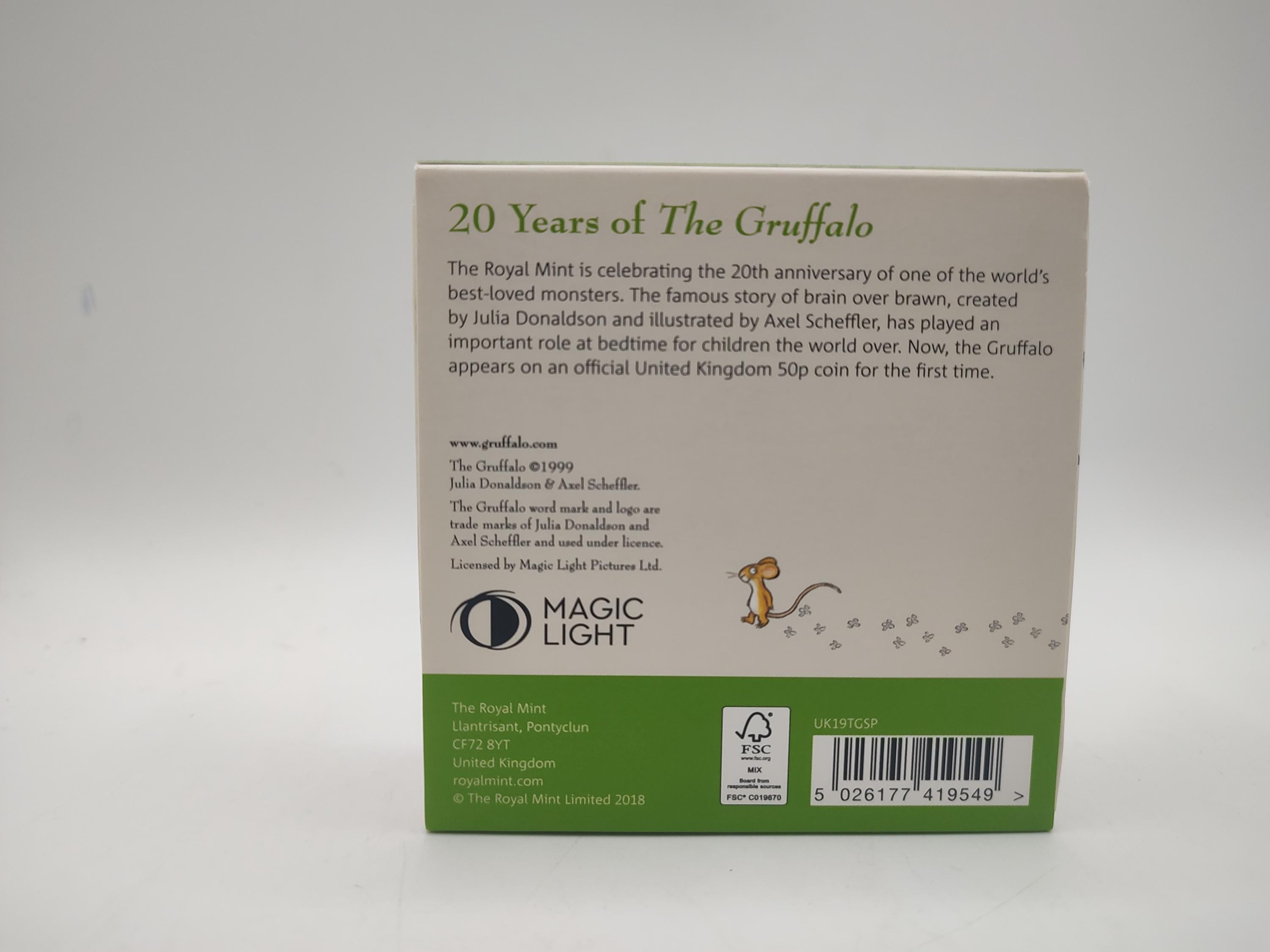The Gruffalo 20th Anniversary 2019 Royal Mint Silver Proof Coin - Etsy