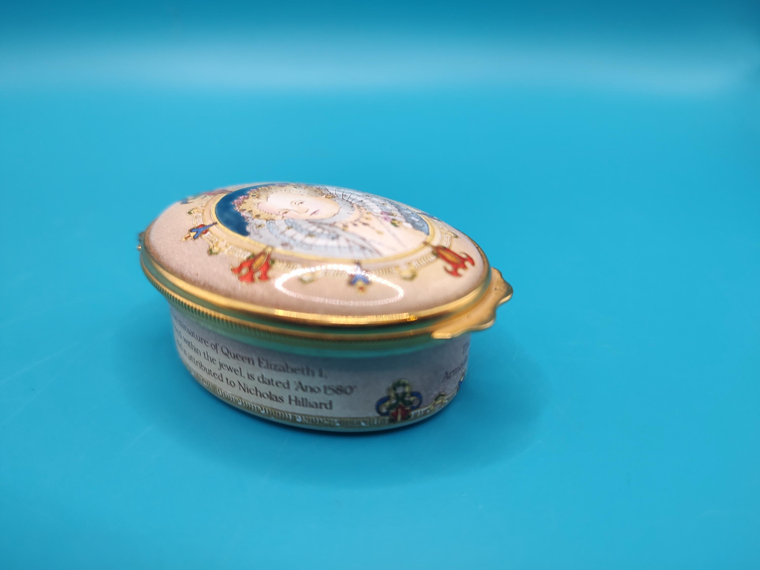 Halcyon Days Spanish Armada Jewel Design Trinket Box Queen