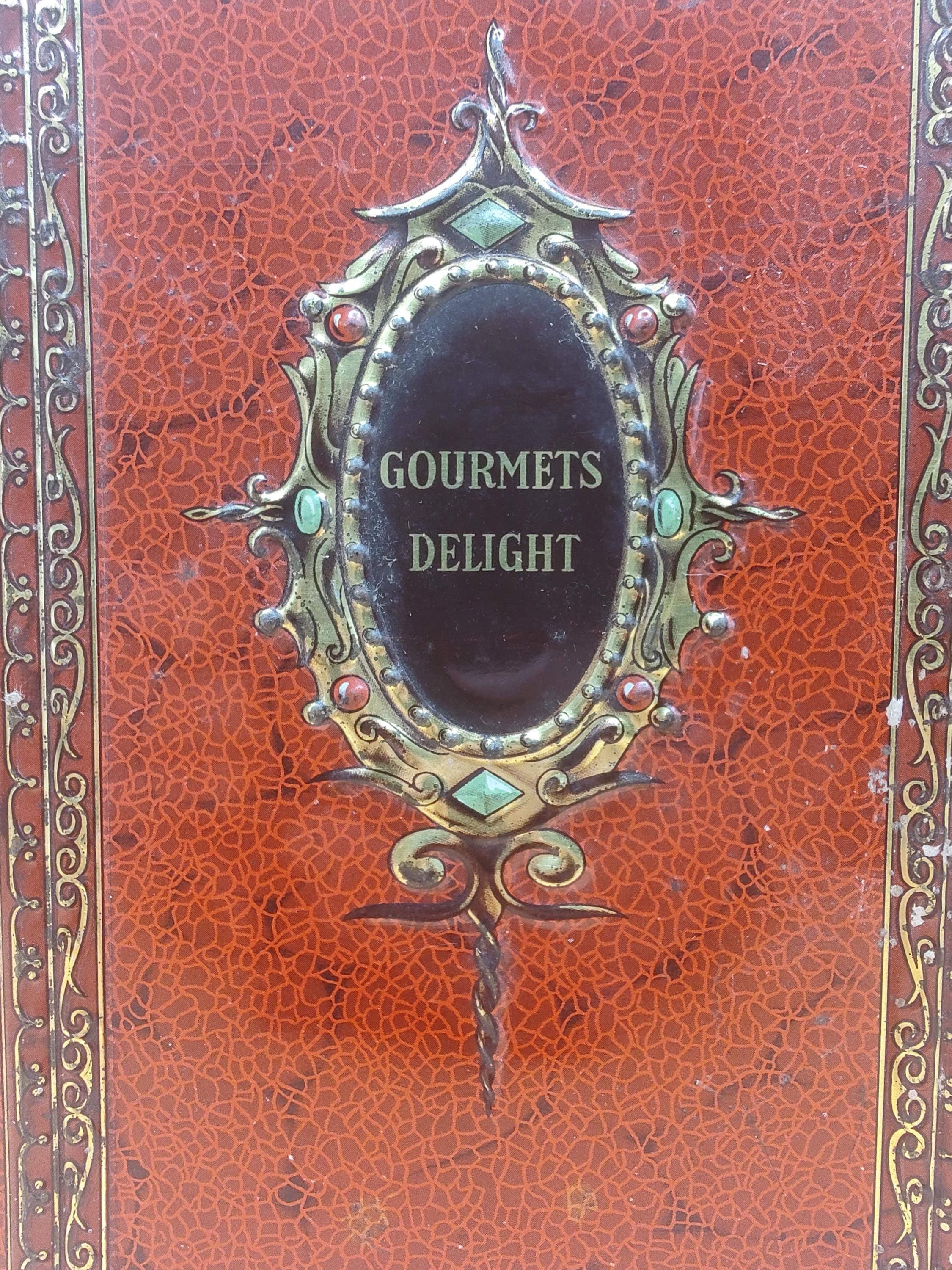 Gourmets Delight Vintage Biscuit Tin in the Shape of a Book - Etsy