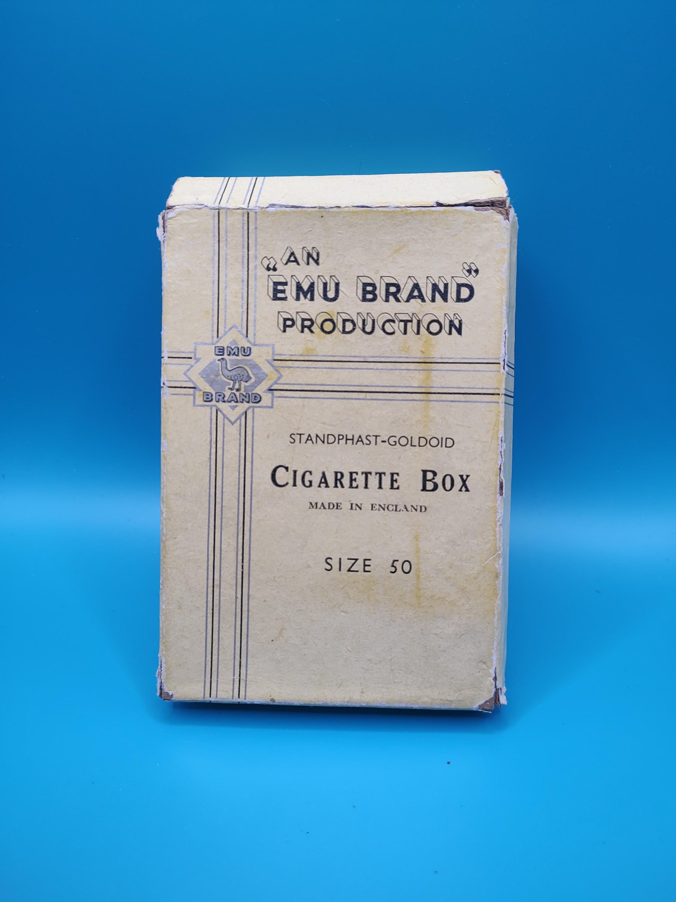 Emu Brand Standphast Goldoid Cigarette Box Size 50 Beautiful Condition