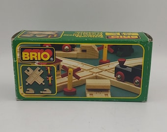 Brio vintage 33349 crossing track buffer stops and warning crosses