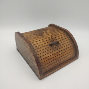 portasigarette con decorazione intarsiata, scatola dispenser arrotolabile con intarsio ad albero vintage Fairylite