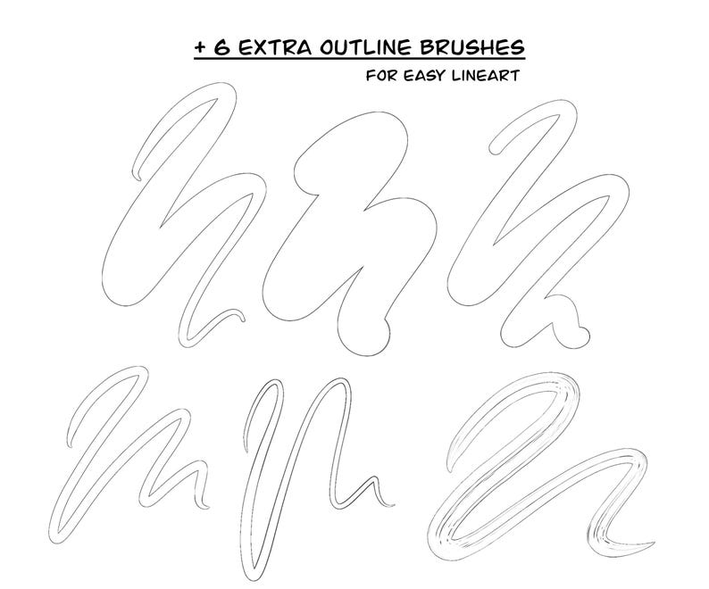 K&ouml;nnte beinhalten: Sechs schwarze und wei&szlig;e Konturb&uuml;rsten f&uuml;r einfaches Lineart.  + 6 Extra Konturb&uuml;rsten f&uuml;r einfaches Lineart.