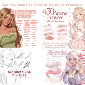 5 procreate drawing brushes, procreate sketch and lineart brushset, procreate rendering brushes image 8
