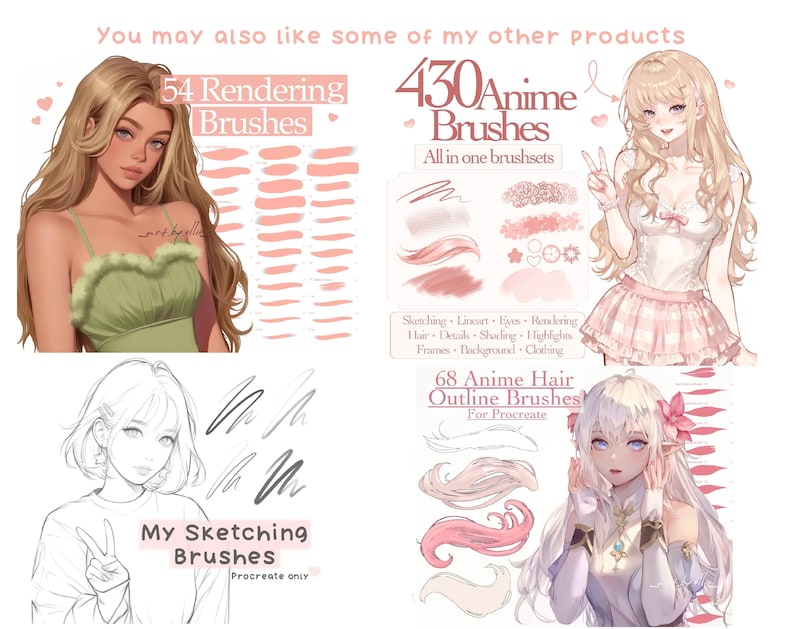 5 procreate drawing brushes, procreate sketch and lineart brushset, procreate rendering brushes image 8