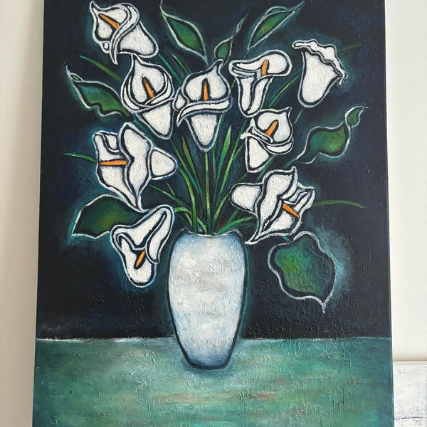 Arum lilies in a vase