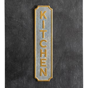 Letrero de metal para pared de cocina: decoración rústica de granja