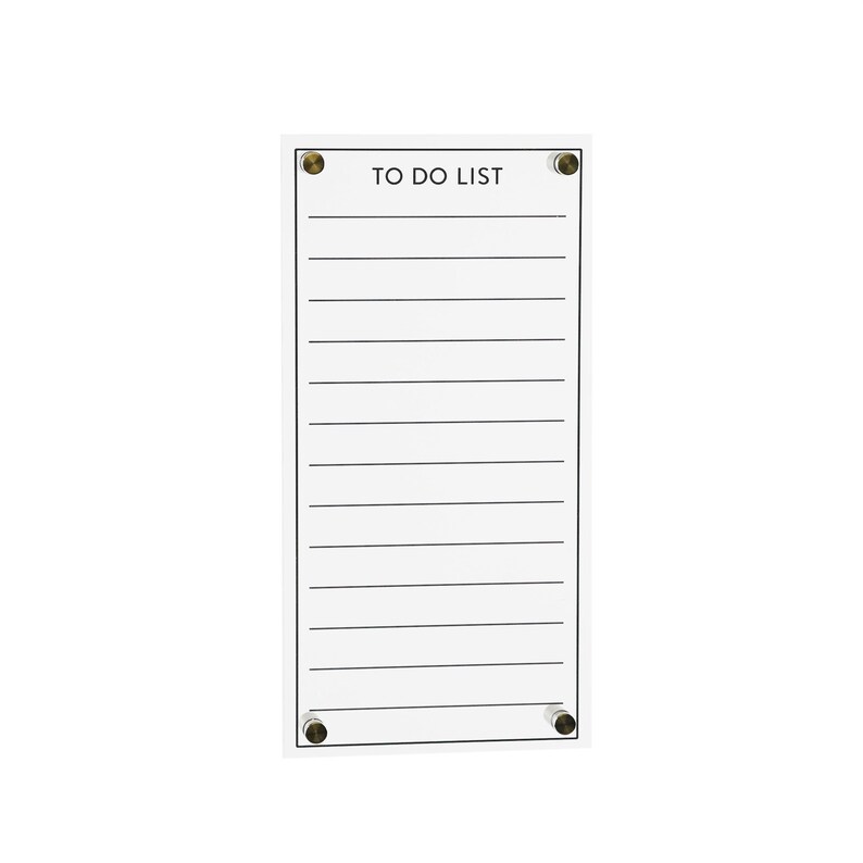 Acrylic Dry Erase Todo List 13h Etsy