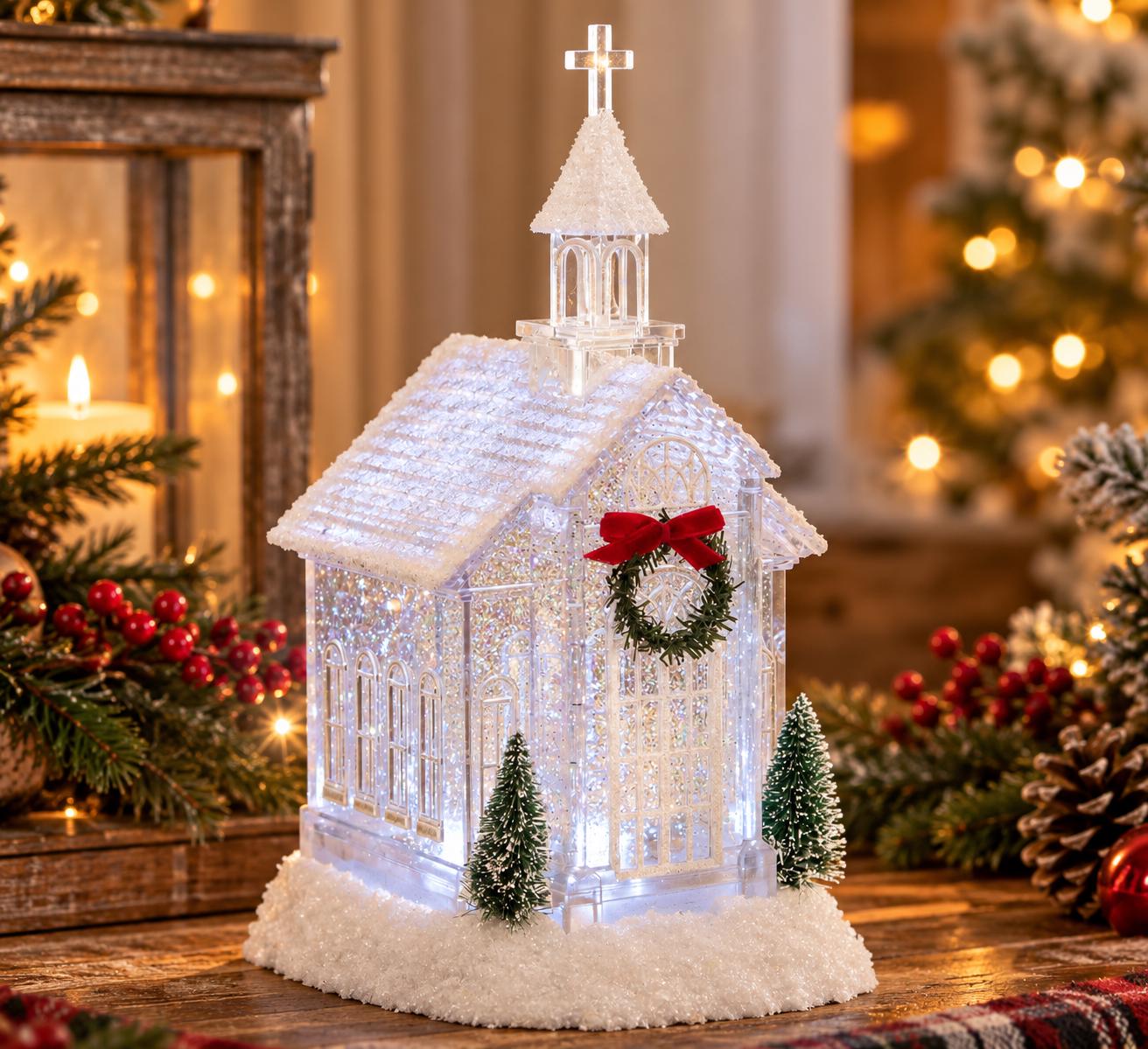 Lighted Tabletop Church - Etsy