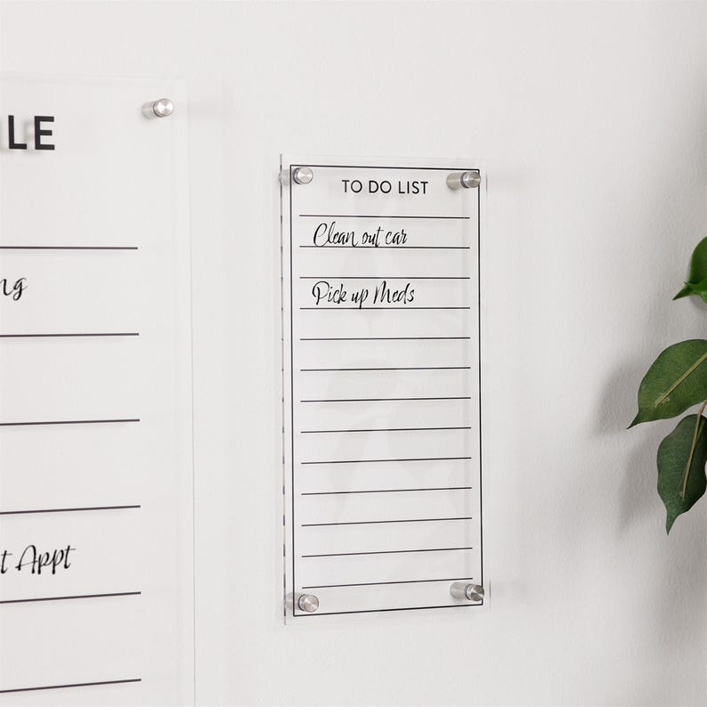 Acrylic Dry Erase Todo List 13h Etsy