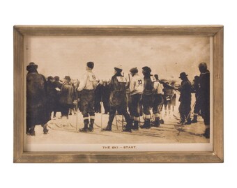 Vintage ski race wall decor 11.75"l