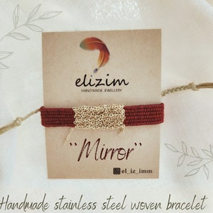 Stainless Steel Woven Bracelet,Minimalist Bracelet,Woven Boho Jewelry,Handmade Bracelet