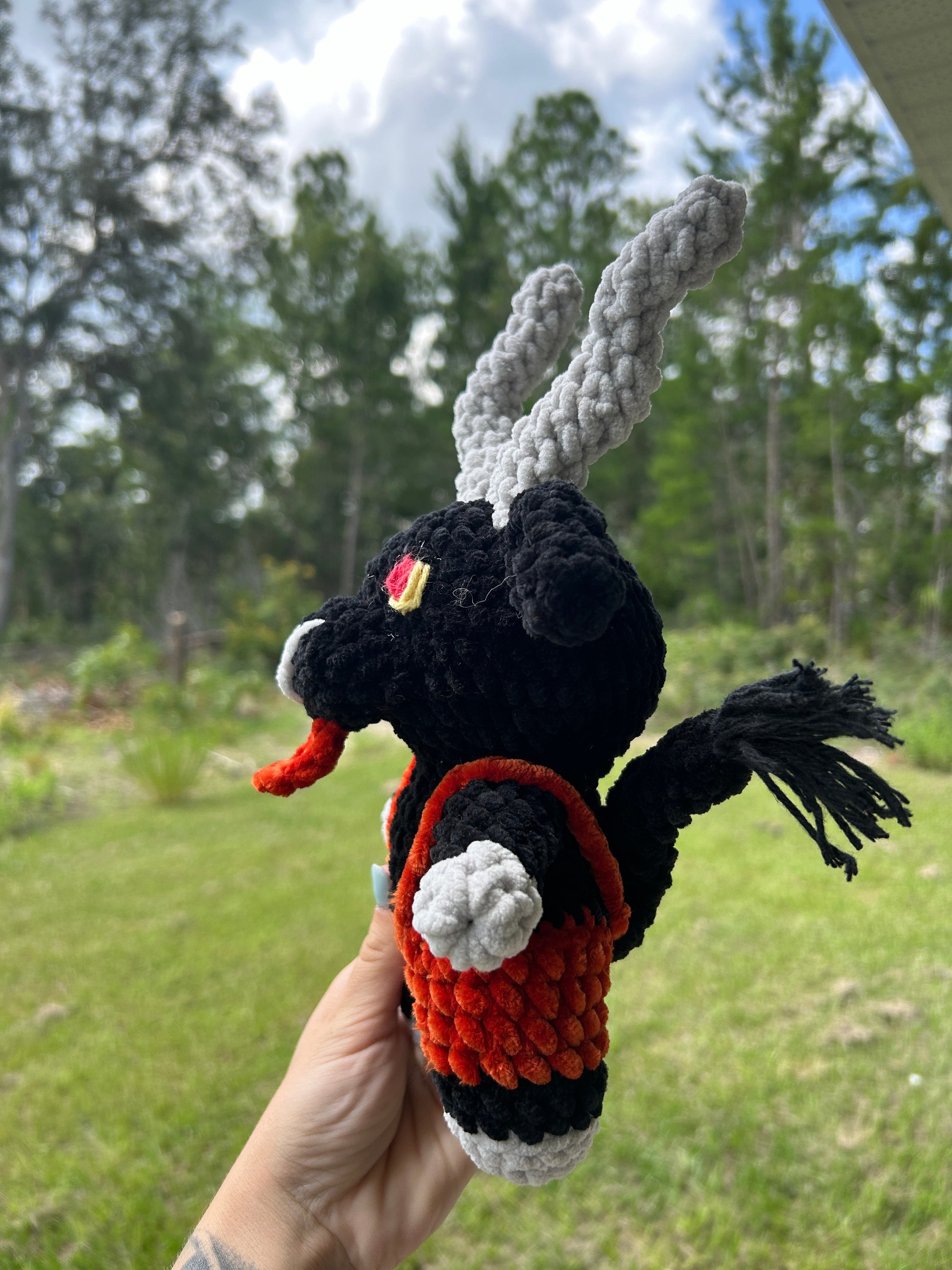 Crochet Krampus Plushie | Krampus Stuffy, Cryptid | Toddler, Kids ...