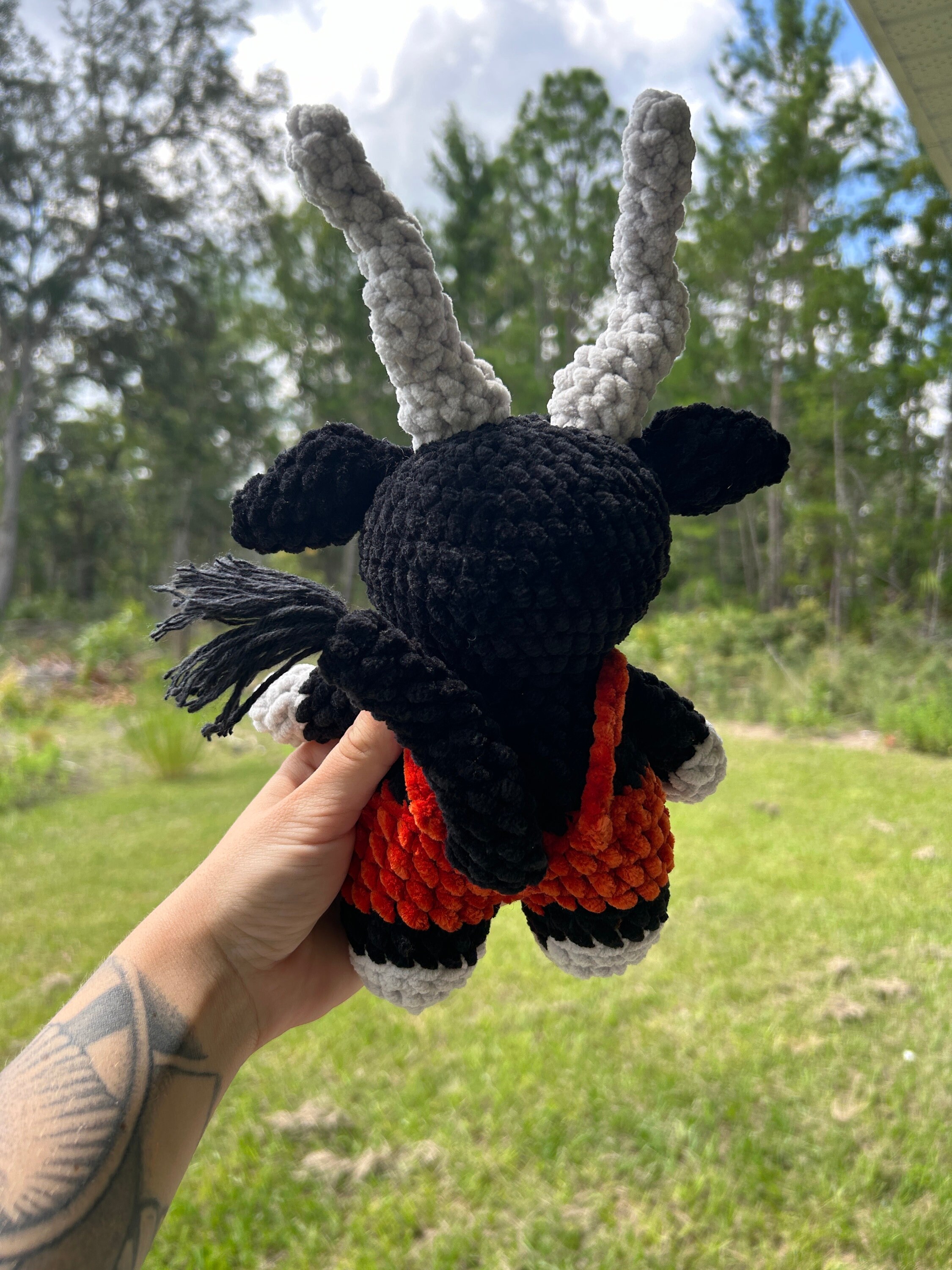 Crochet Krampus Plushie | Krampus Stuffy, Cryptid | Toddler, Kids ...