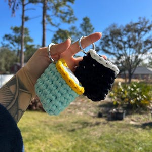 Crochet Ear Bud Holder, AirPod Holder, CUSTOM COLORS AVAILABLE | Custom Headphone Pouch | Birthday Gift, Clips to Bag