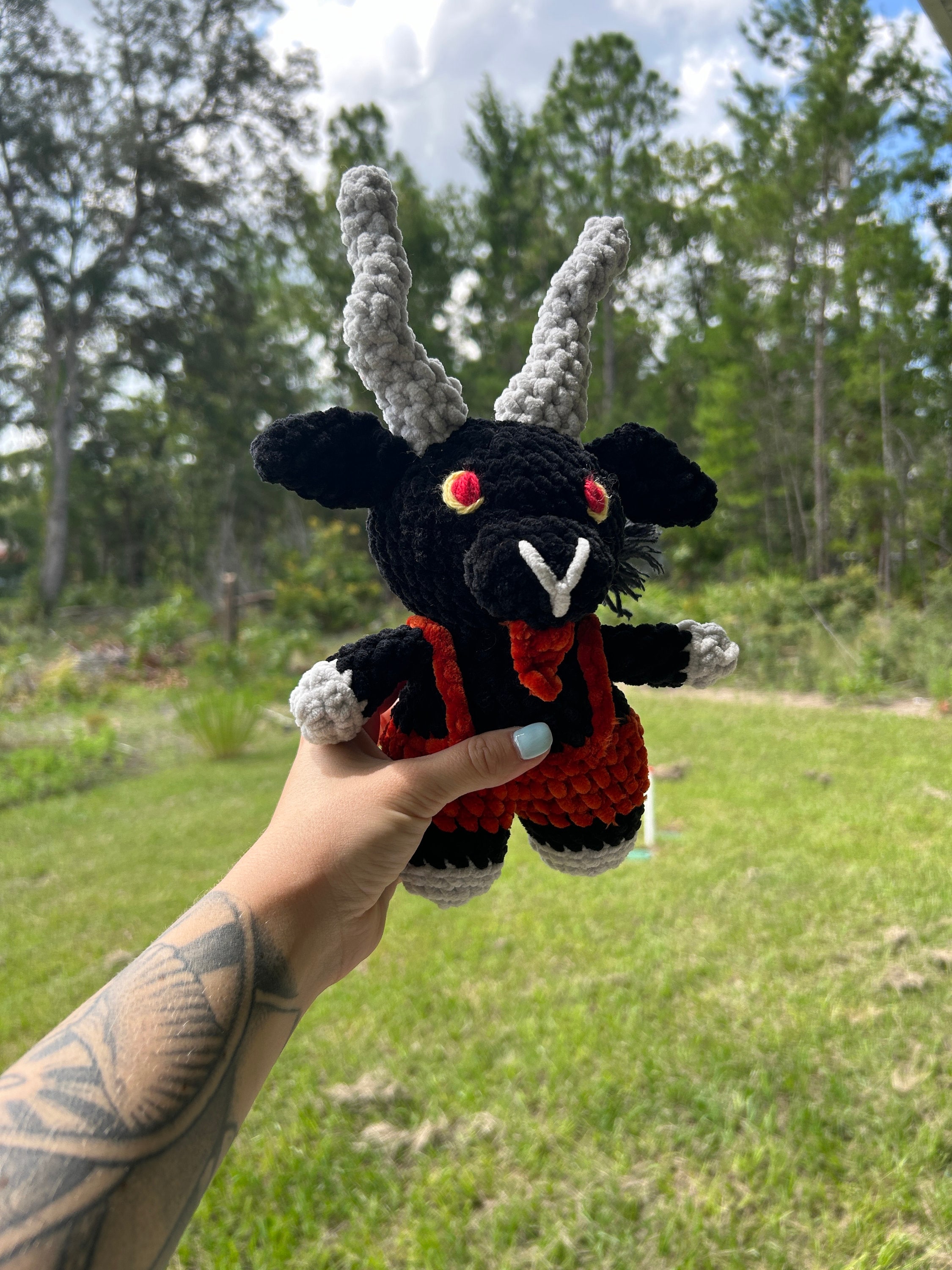 Crochet Krampus Plushie | Krampus Stuffy, Cryptid | Toddler, Kids ...
