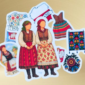 Polish Culture Sticker Set , Poland stickers – 9 Matte Vinyl Stickers | Physical Item | Ships from UK polish polska stickers ,Poland